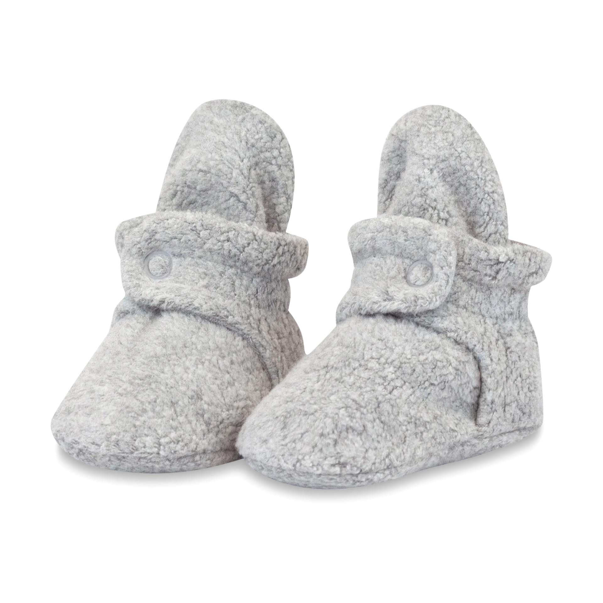 Zutano Cozie Fleece Bootie - Heather Grey, 3 M | Babylist Shop