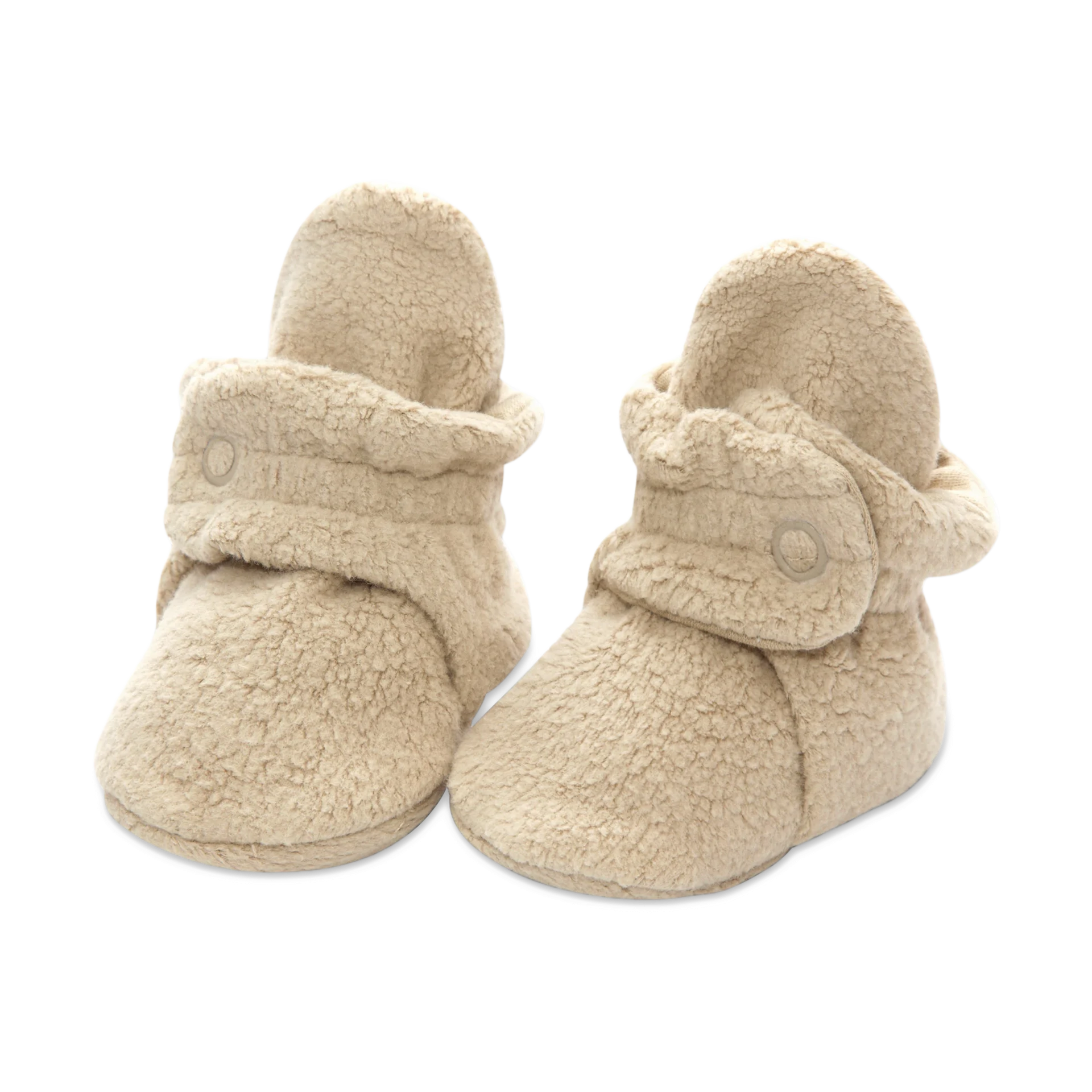 Zutano Cozie Fleece Bootie - Khaki, 3 M | Babylist Shop